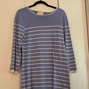 Gently used only worn a couple times blue an white striped dress